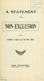 A statement for non-exclusion