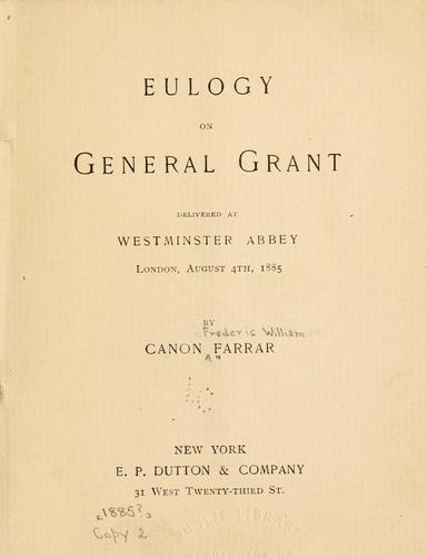 Eulogy on General Grant