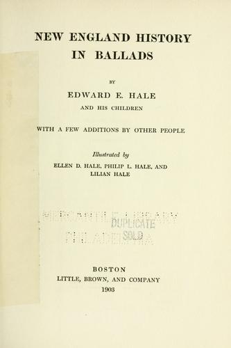 New England history in ballads