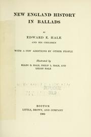 New England history in ballads