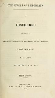 The affairs of Rhode-Island