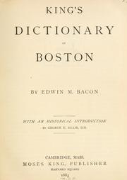 Bacon's dictionary of Boston