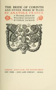 The bride of Corinth, and other poems & plays