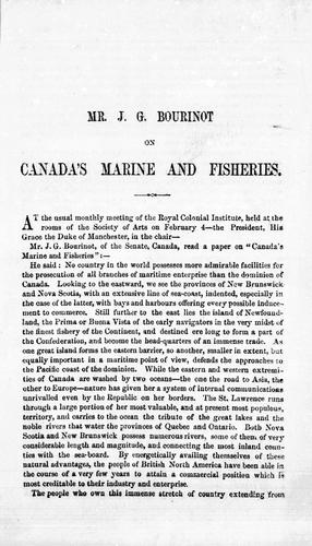Canada's marine and fisheries