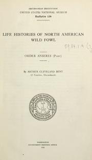 Life histories of North American wild fowl