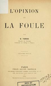 L' opinion et la foule