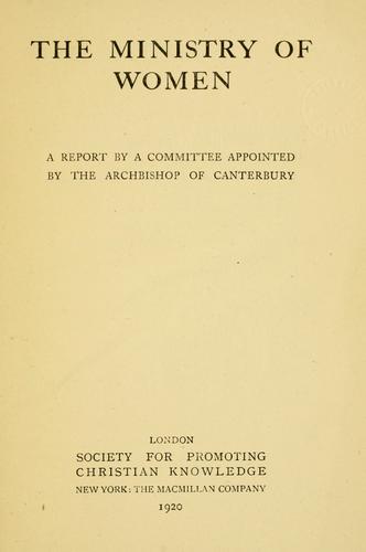 The ministry of women
