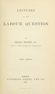 Lectures on the labour question