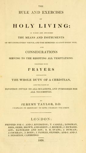 Rule and exercises of holy living