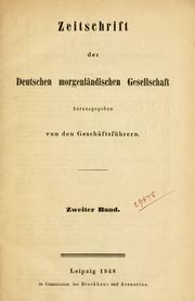 Zeitschrift der Deutschen Morgenländischen Gesellschaft