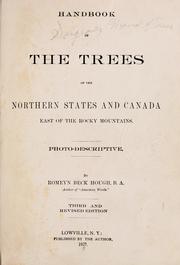 Handbook of the trees of the northern states and Canada east of the Rocky mountains