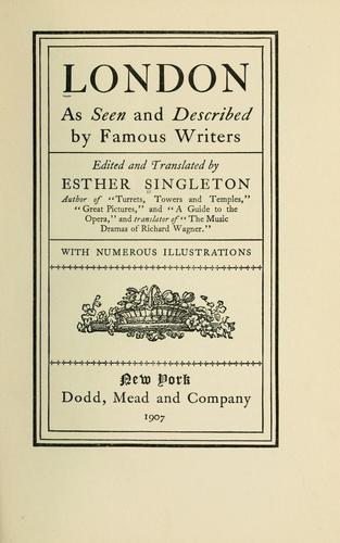 London as seen and described by famous writers