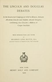 The Lincoln-Douglas debates