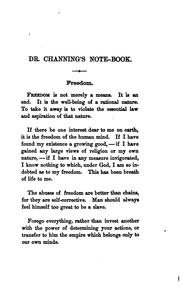 Dr. Channing's note-book