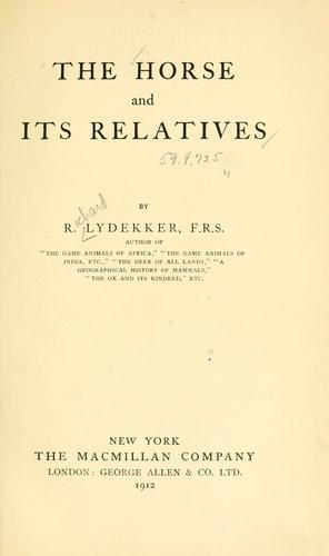 The horse and its relatives