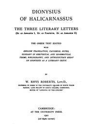 The three literary letters