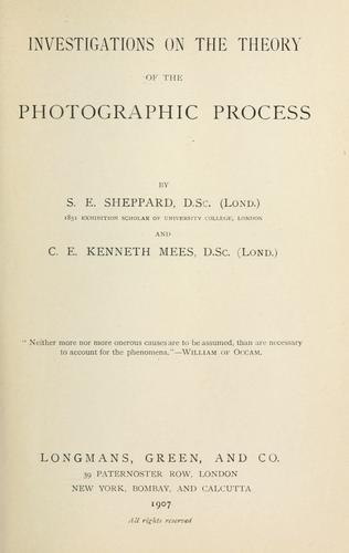 Investigations on the theory of the photographic process