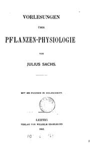 Vorlesungen über Pflanzen-Physiologie
