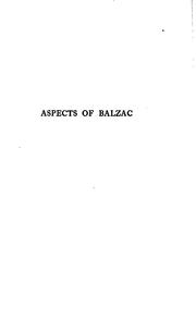 Aspects of Balzac