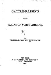 Cattle-raising on the plains of North America ..