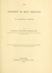 The authority of Holy Scripture