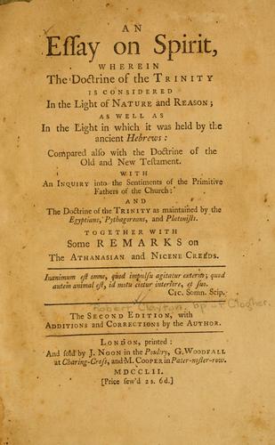 An essay on spirit