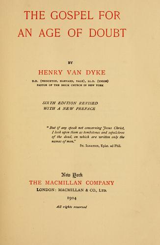 The gospel for an age of doubt