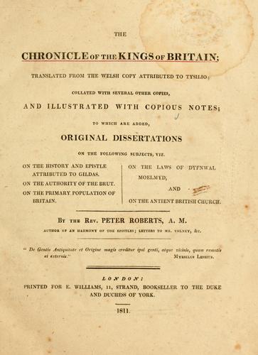 The chronicle of the kings of Britain