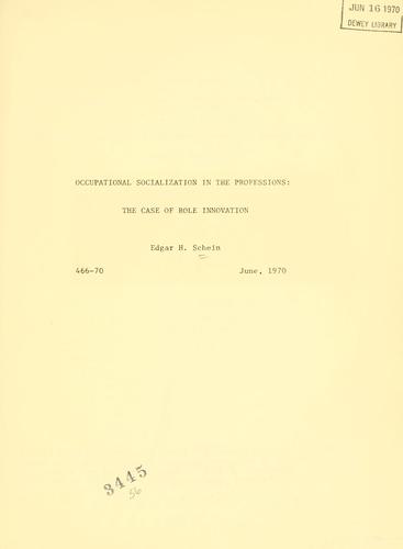 Occupational socialization in the professions