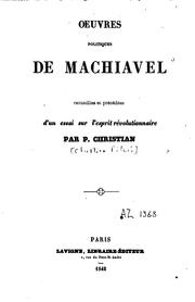 Oeuvres politiques de Machiavel
