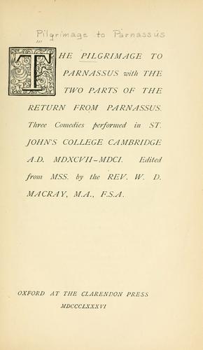 The pilgrimage to Parnassus