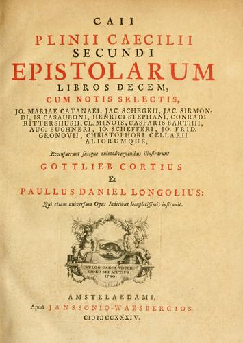 The letters of the younger Pliny