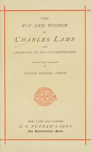 The wit and wisdom of Charles Lamb