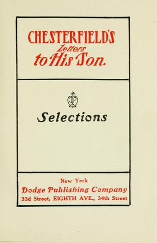 Chesterfield's letters to his son