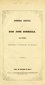 Ofrenda poética de Don José Zorrilla al Liceo Artístico y Literario de Madrid