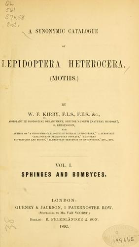 A synonymic catalogue of Lepidoptera Heterocera (moths)