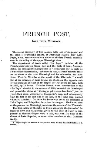 The Last French Post in the Valley of the Upper Mississippi, Near Frontenac ..