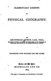Elementary Lessons in Physical Geography