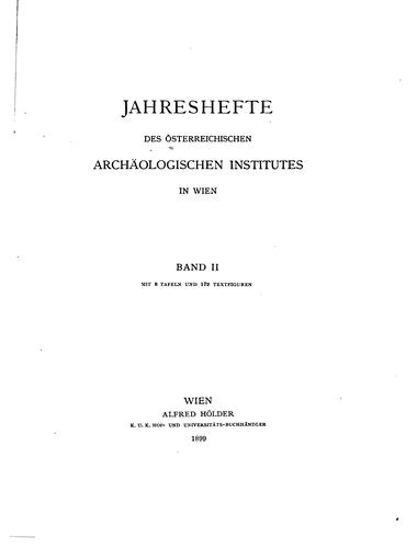 Jahreshefte des Österreichischen Archäologischen Institutes in Wien