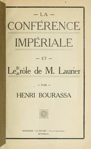 La conférence impériale et le rôle de M. Laurier