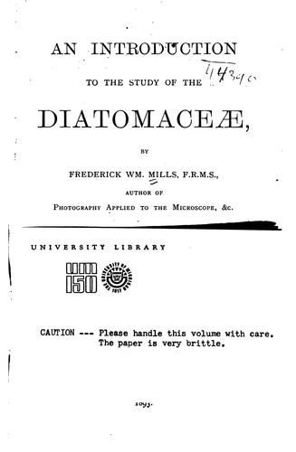 An Introduction to the Study of the Diatomaceæ