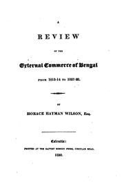 A Review of the External Commerce of Bengal from 1813-14 to 1827-28