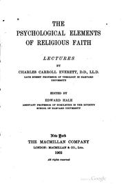 The psychological elements of religious faith