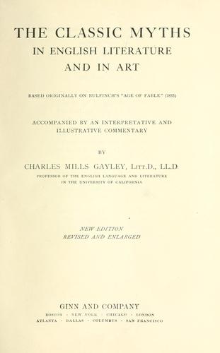 The classic myths in English literature and in art