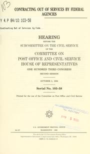 Contracting out of services by federal agencies