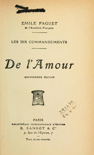 De l'amour