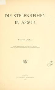 Die Stelenreihen in Assur