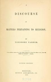 A discourse of matters pertaining to religion
