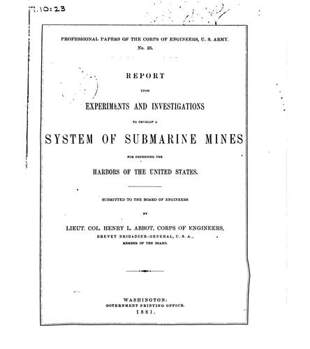 Professional Papers of the Corps of Engineers of the United States Army