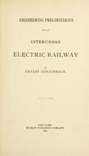 Engineering preliminaries for an interurban electric railway